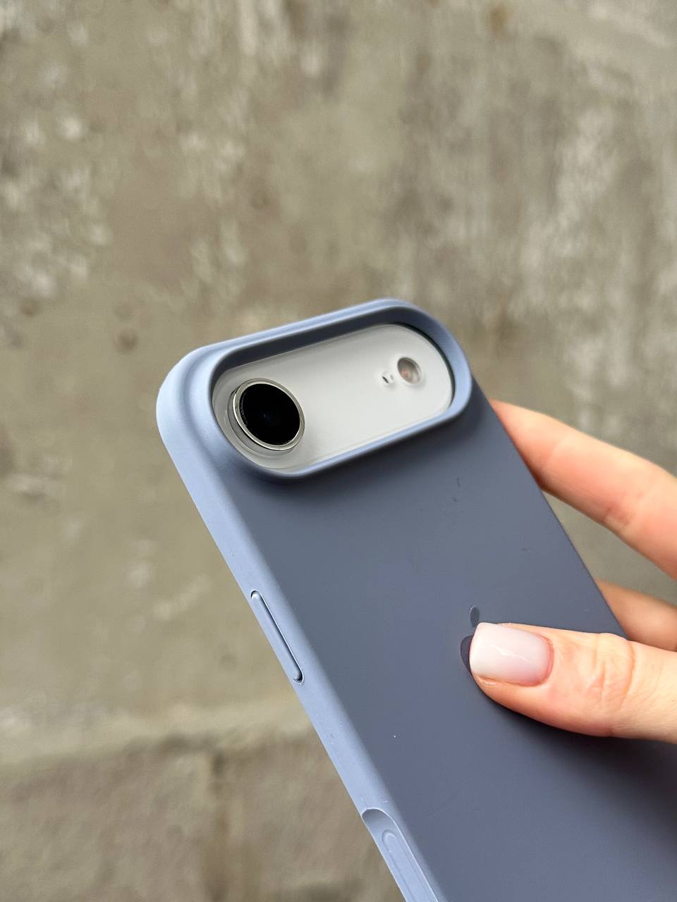 Чохол Silicone case з відкритою камерою на iPhone 17 Air Lavander Grey (17)