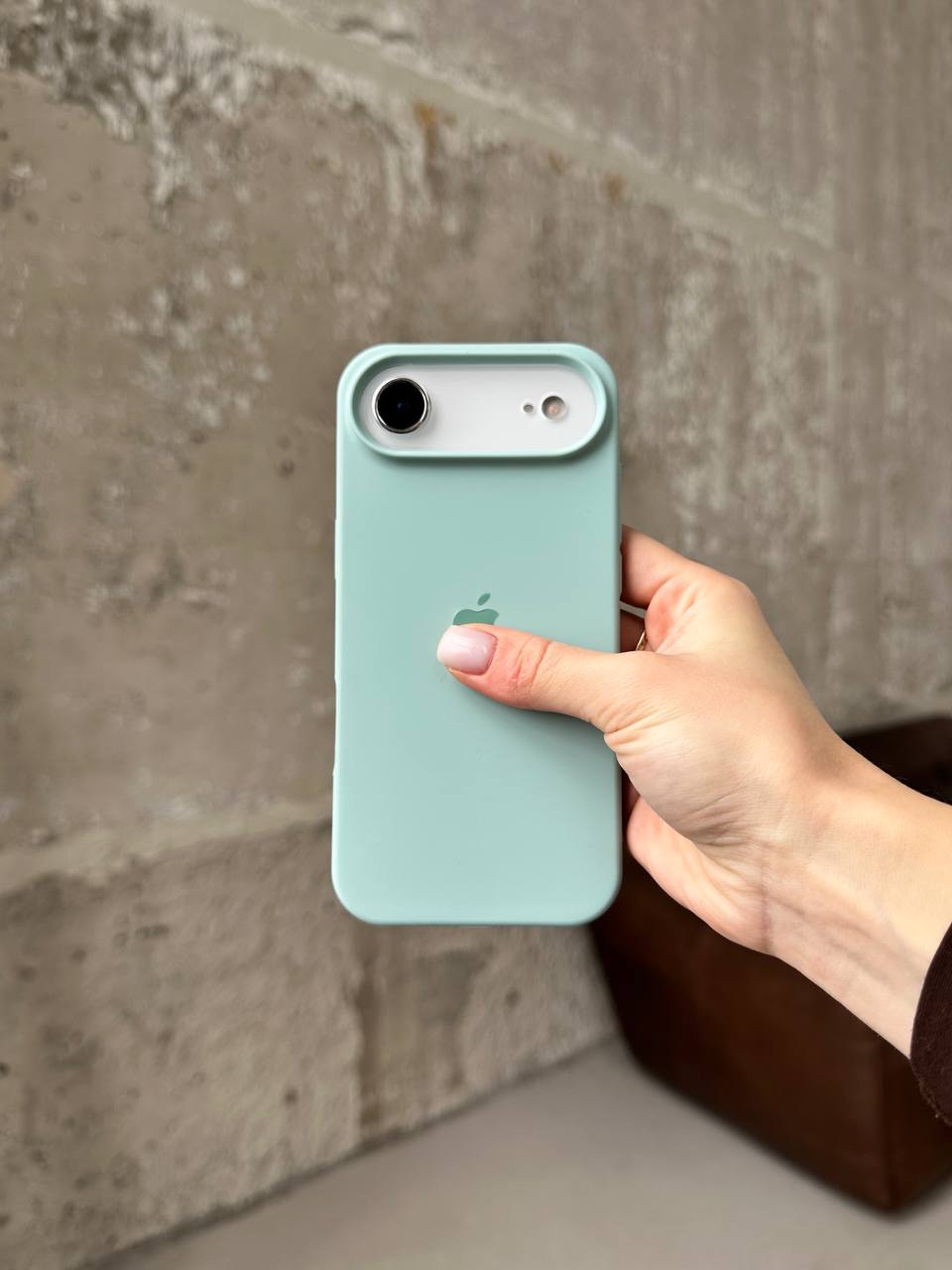Чехол Silicone case с открытой камерой на iPhone 17 Air Turquoise (31)