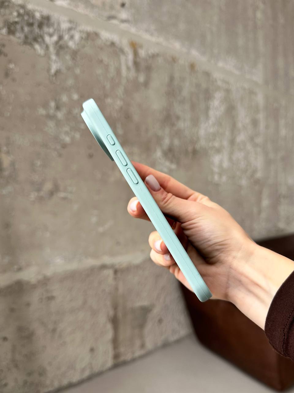 Чехол Silicone case с открытой камерой на iPhone 17 Air Turquoise (31)