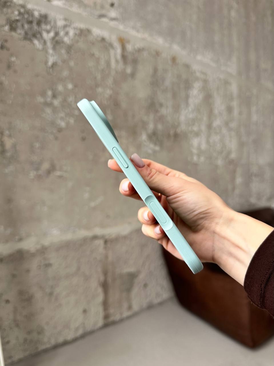 Чехол Silicone case с открытой камерой на iPhone 17 Air Turquoise (31)