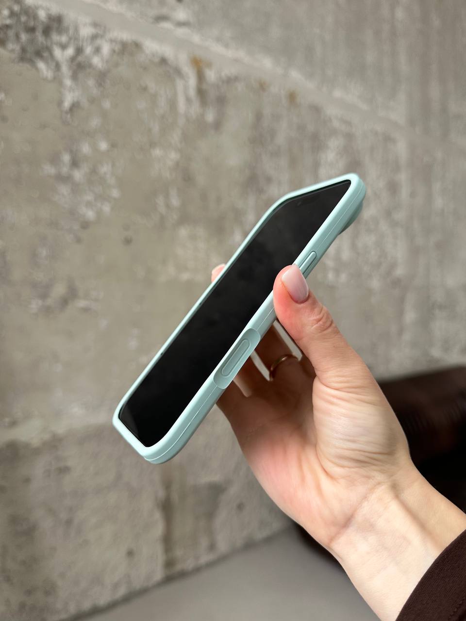 Чехол Silicone case с открытой камерой на iPhone 17 Air Turquoise (31)