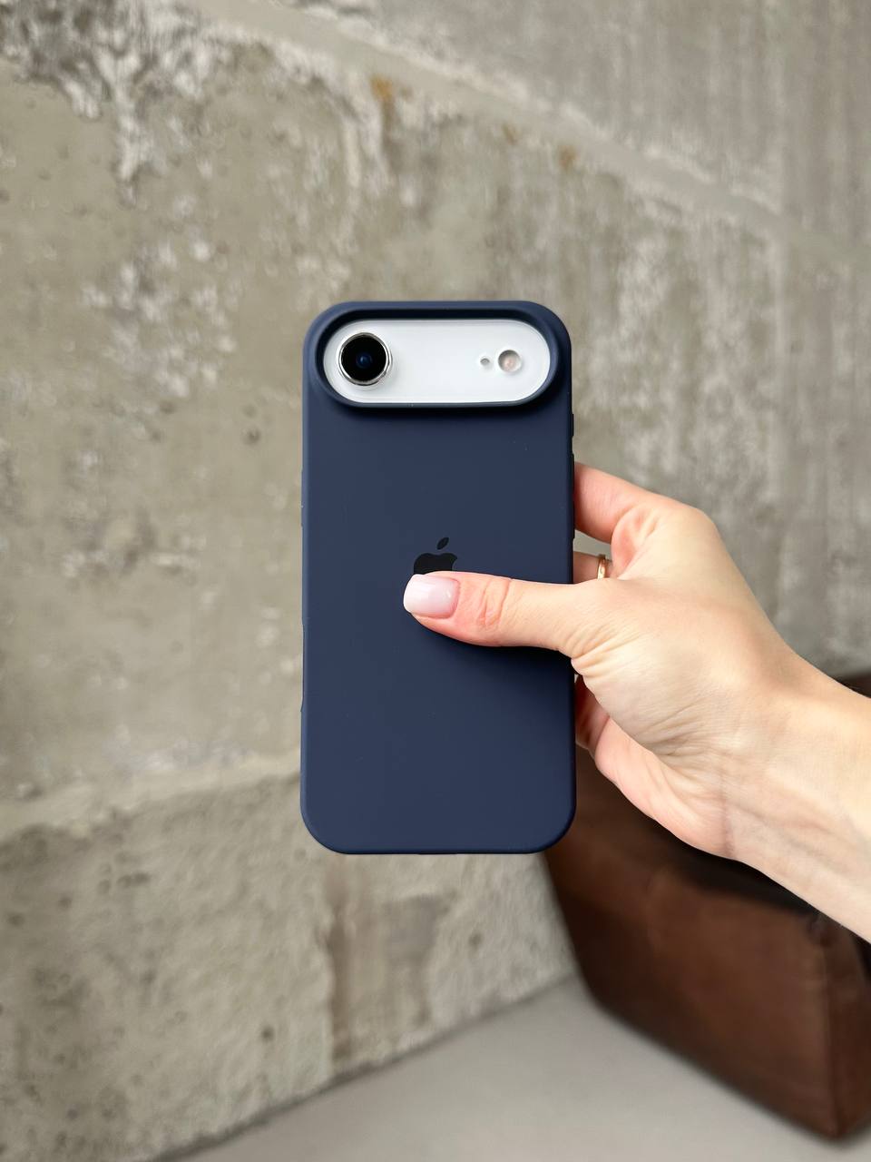 Чохол Silicone case з відкритою камерою на iPhone 17 Air Midnight Blue (09)