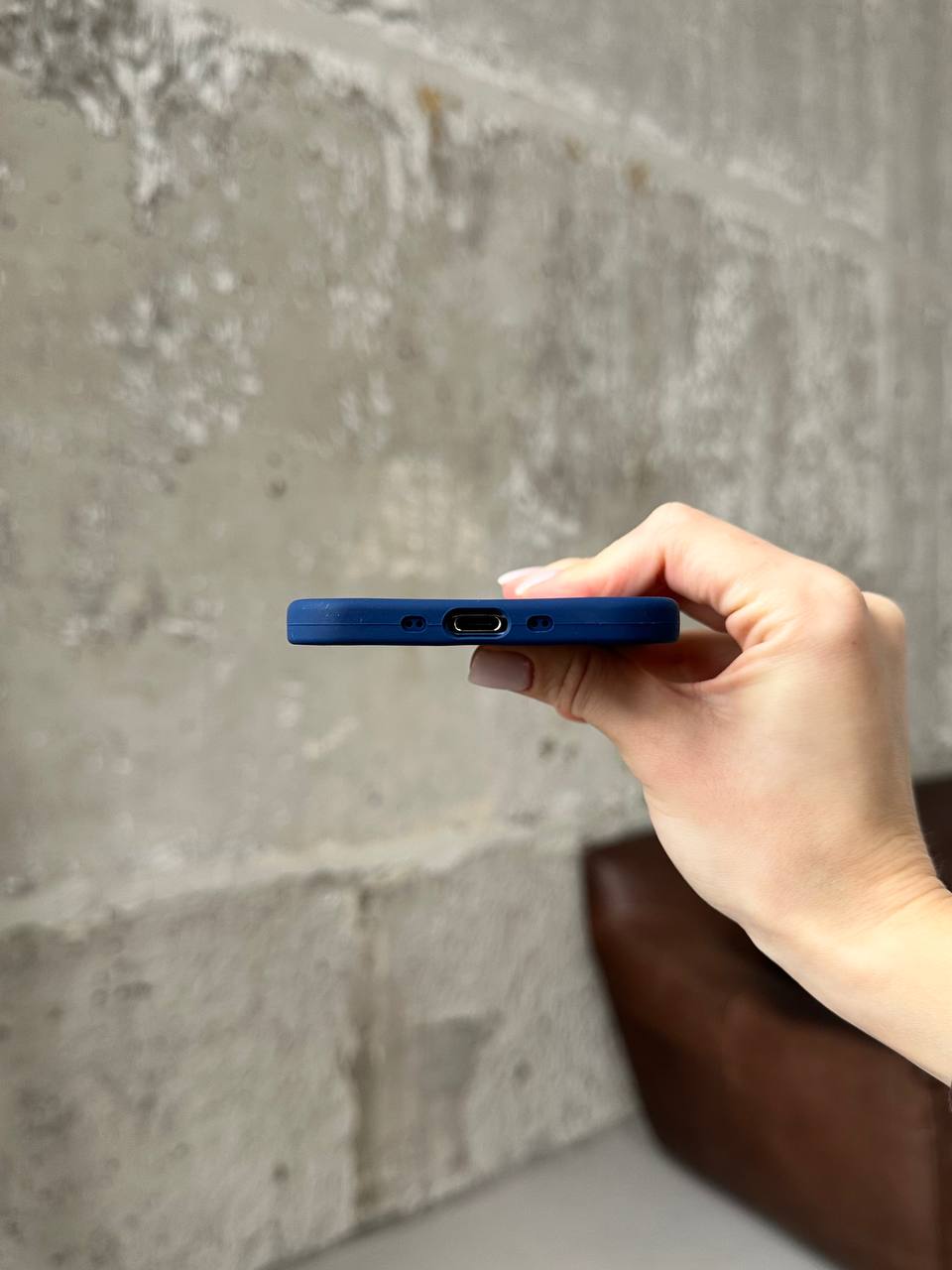 Чохол Silicone case з відкритою камерою на iPhone 17 Air Deep Navy (30)