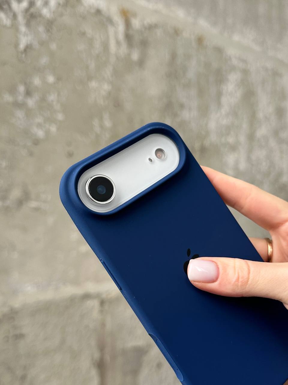 Чохол Silicone case з відкритою камерою на iPhone 17 Air Deep Navy (30)