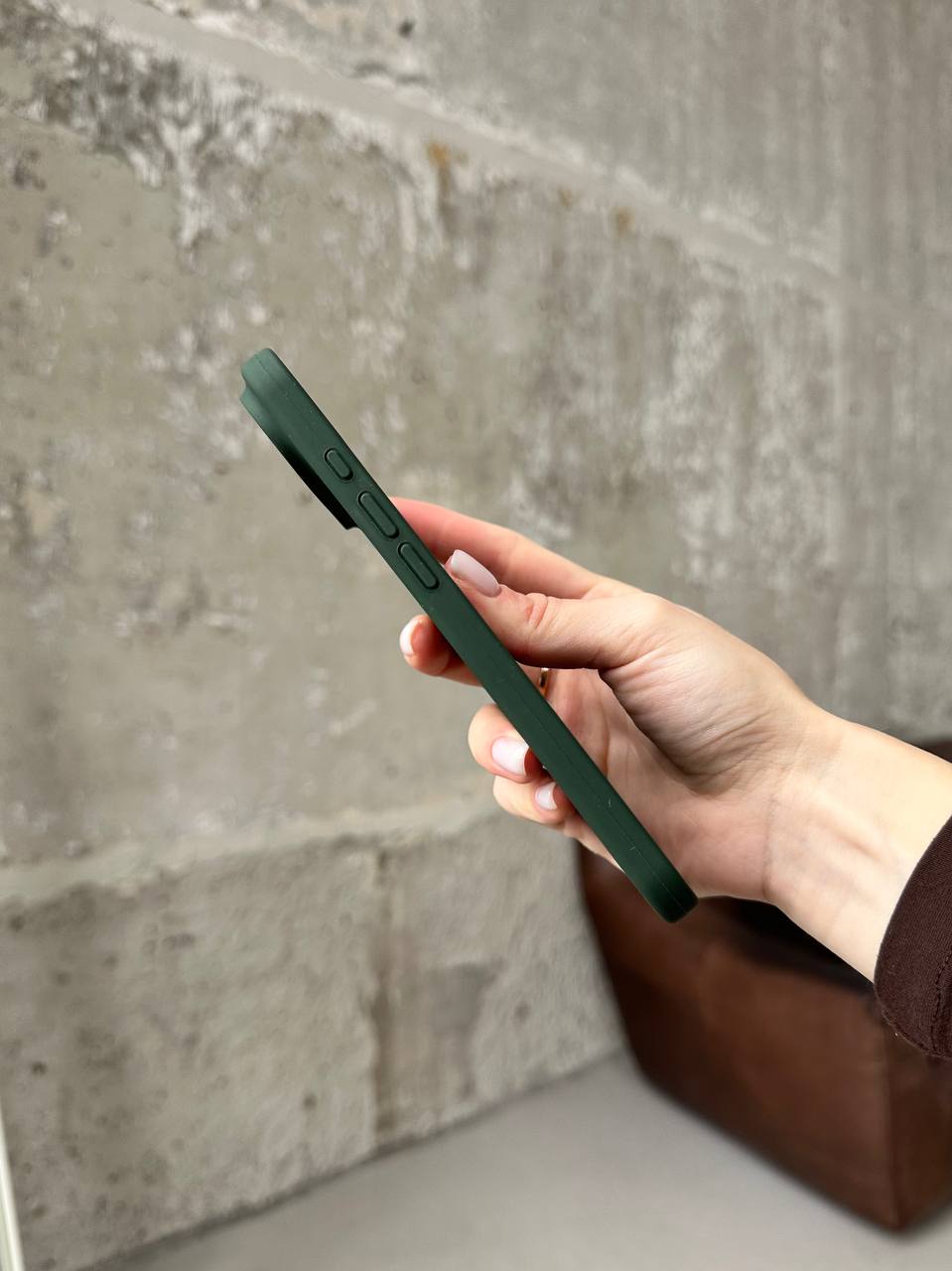 Чехол Silicone case с открытой камерой на iPhone 17 Air Cyprus Green (28)