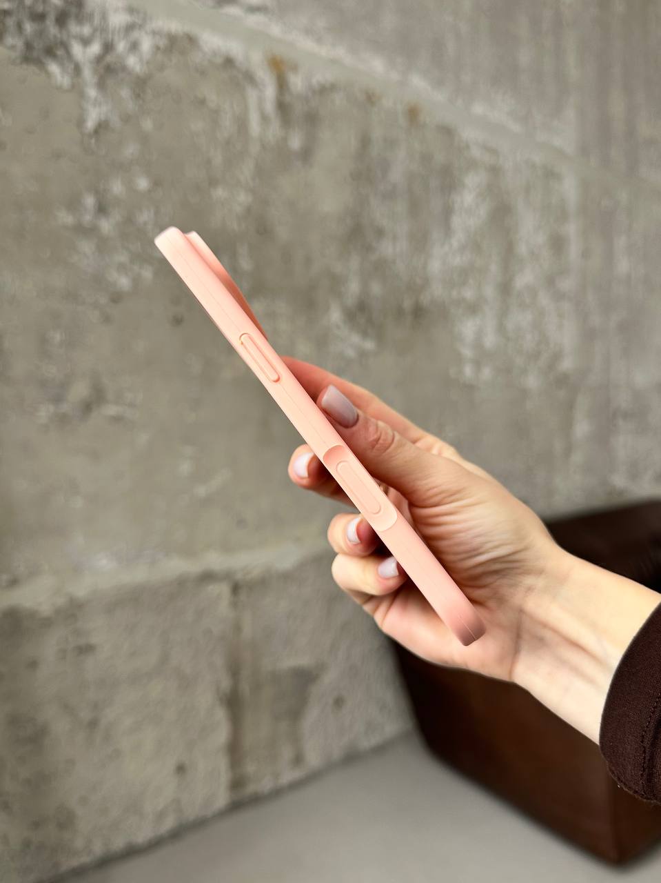 Чохол Silicone case з відкритою камерою на iPhone 17 Air Grapefruit (07)