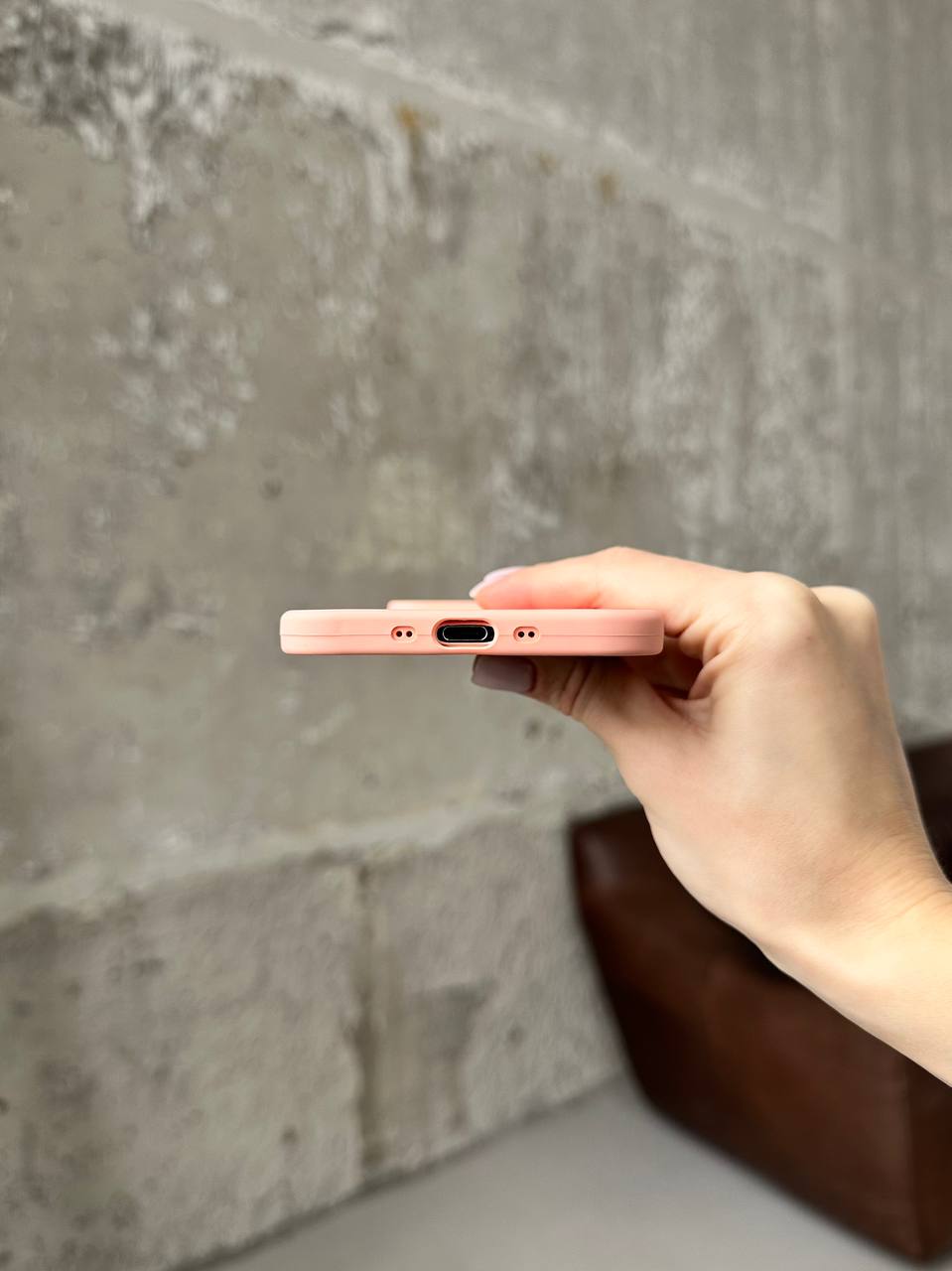 Чохол Silicone case з відкритою камерою на iPhone 17 Air Grapefruit (07)
