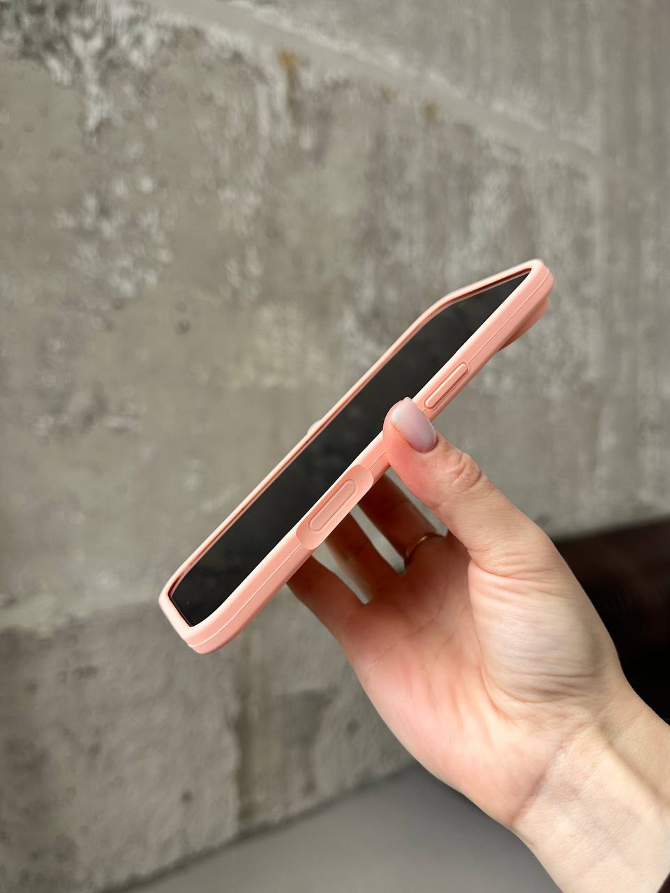 Чохол Silicone case з відкритою камерою на iPhone 17 Air Grapefruit (07)