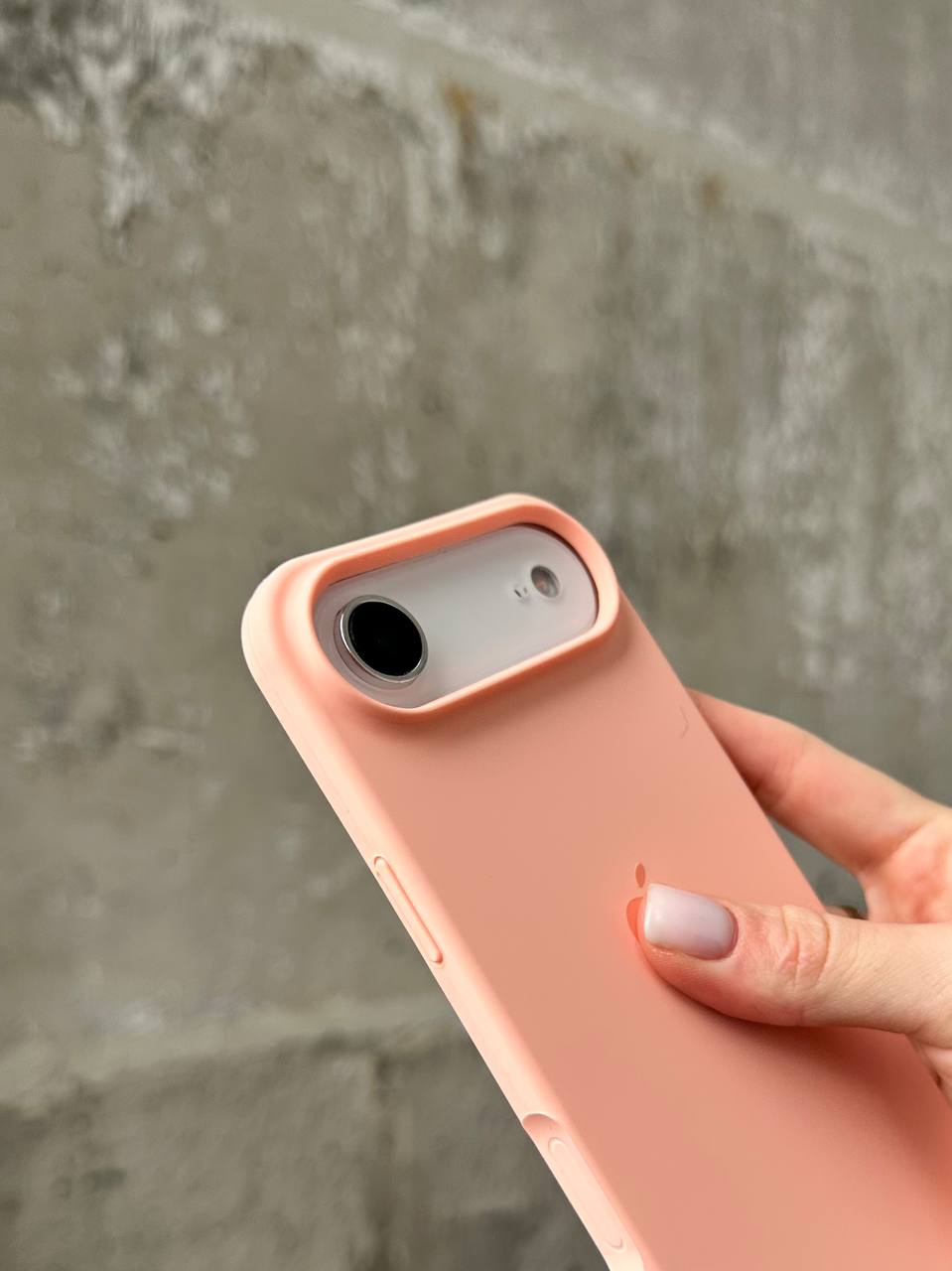 Чохол Silicone case з відкритою камерою на iPhone 17 Air Grapefruit (07)