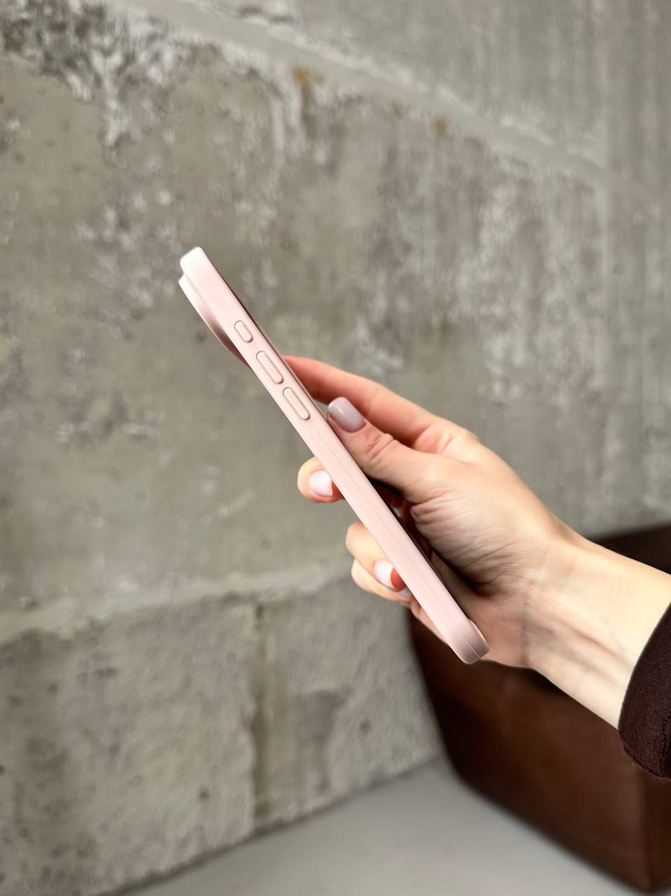 Чохол Silicone case з відкритою камерою на iPhone 17 Air Pink Sand (26)