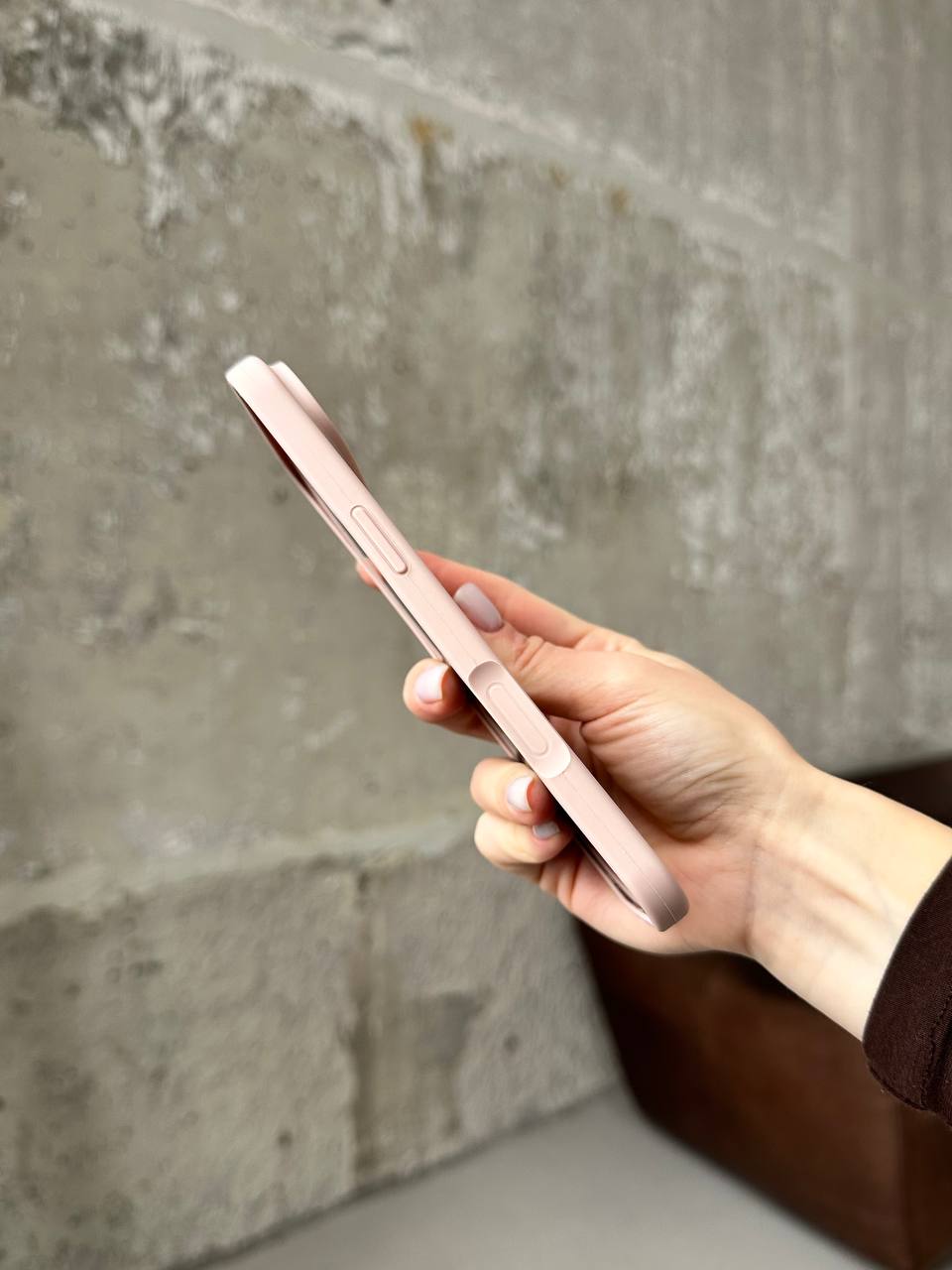 Чохол Silicone case з відкритою камерою на iPhone 17 Air Pink Sand (26)