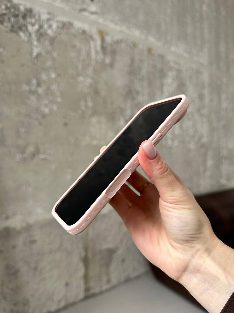 Чохол Silicone case з відкритою камерою на iPhone 17 Air Pink Sand (26)