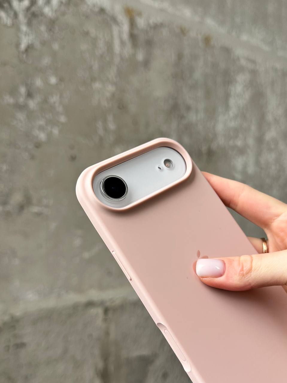 Чохол Silicone case з відкритою камерою на iPhone 17 Air Pink Sand (26)