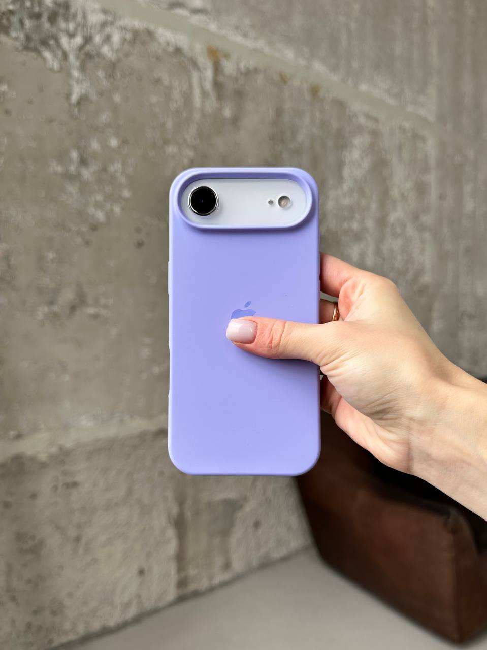 Чехол Silicone case с открытой камерой на iPhone 17 Air Elegant Purple (23)