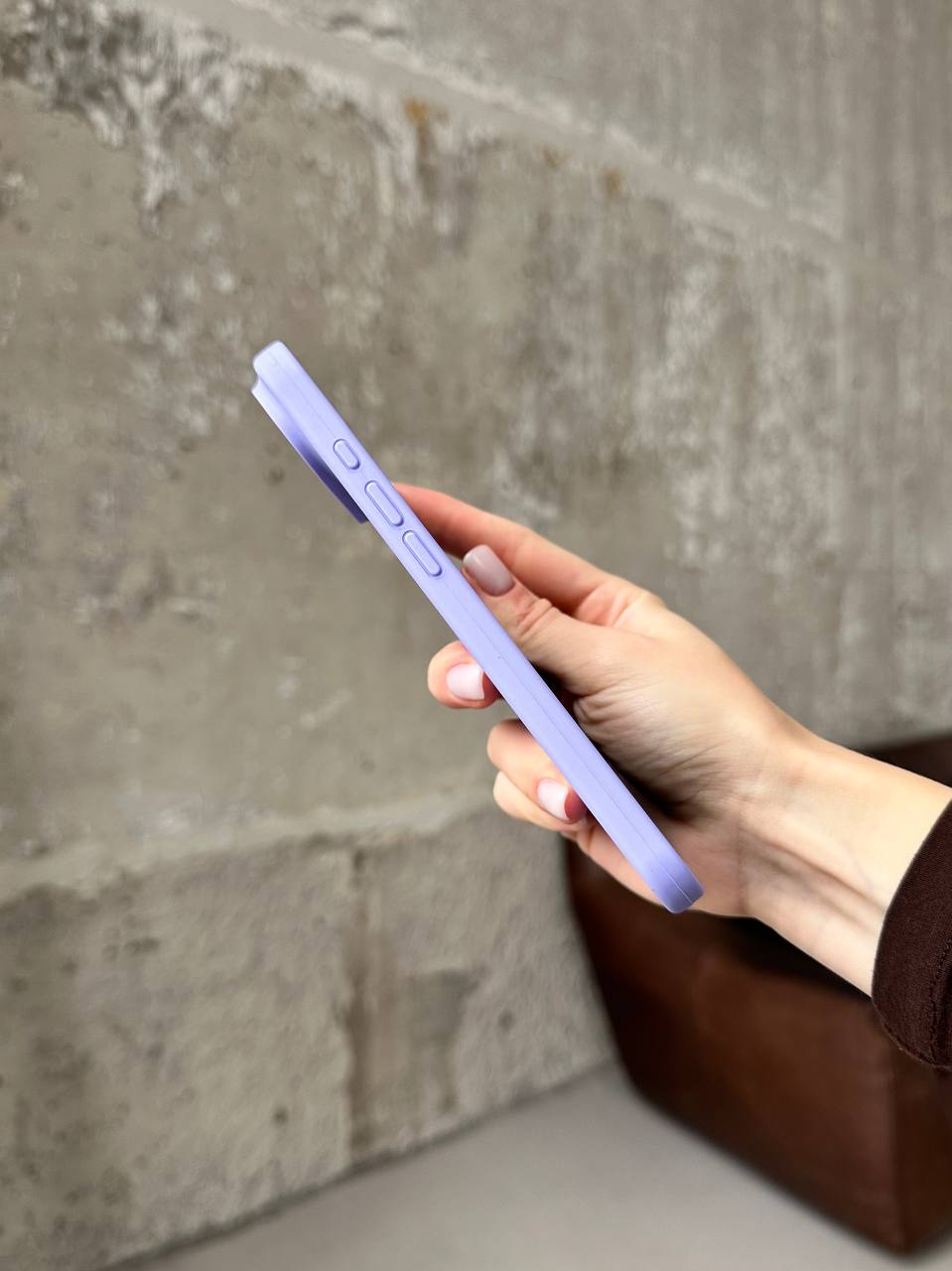 Чехол Silicone case с открытой камерой на iPhone 17 Air Elegant Purple (23)