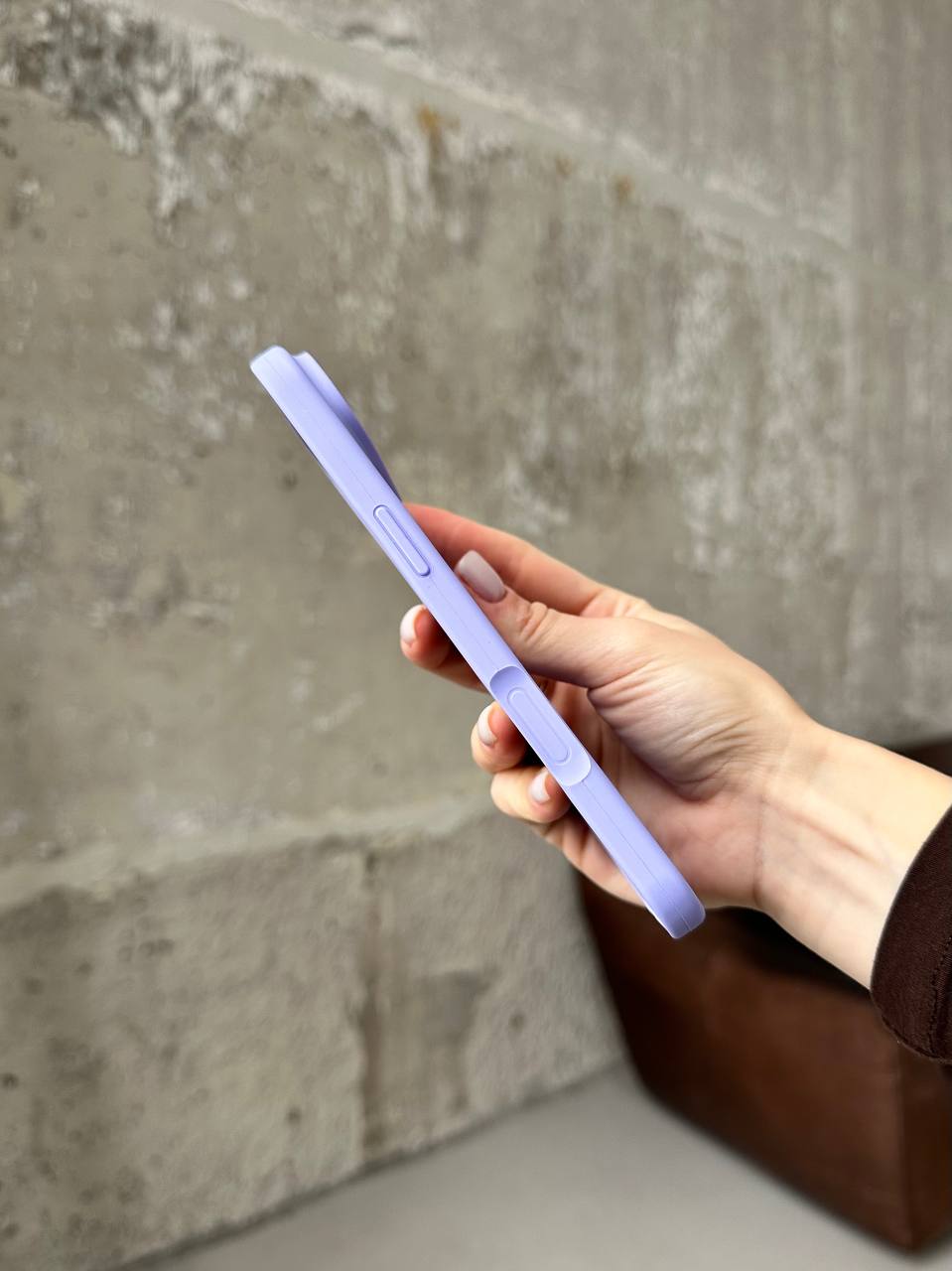 Чехол Silicone case с открытой камерой на iPhone 17 Air Elegant Purple (23)