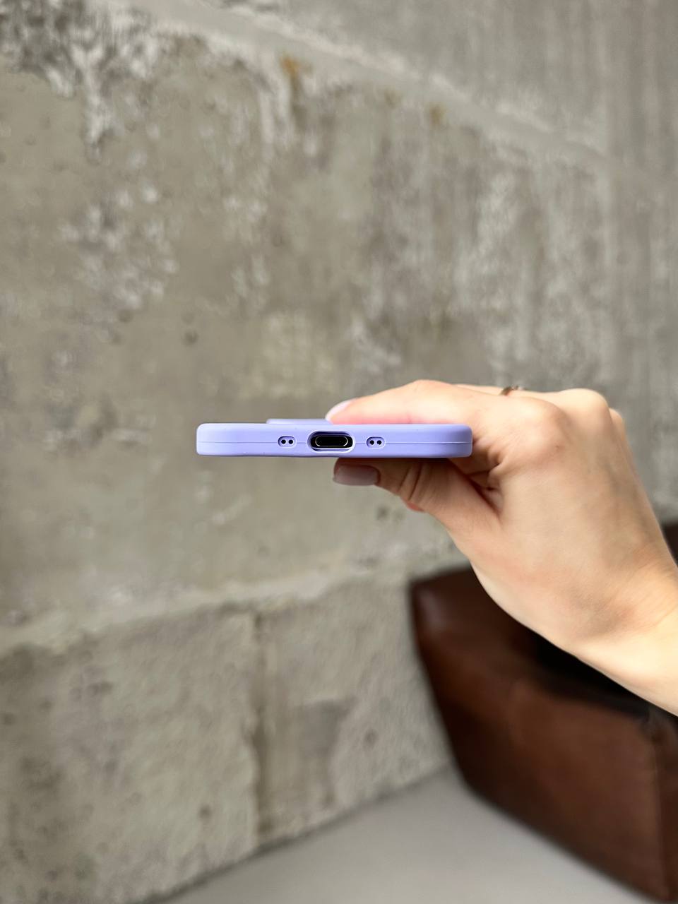 Чехол Silicone case с открытой камерой на iPhone 17 Air Elegant Purple (23)