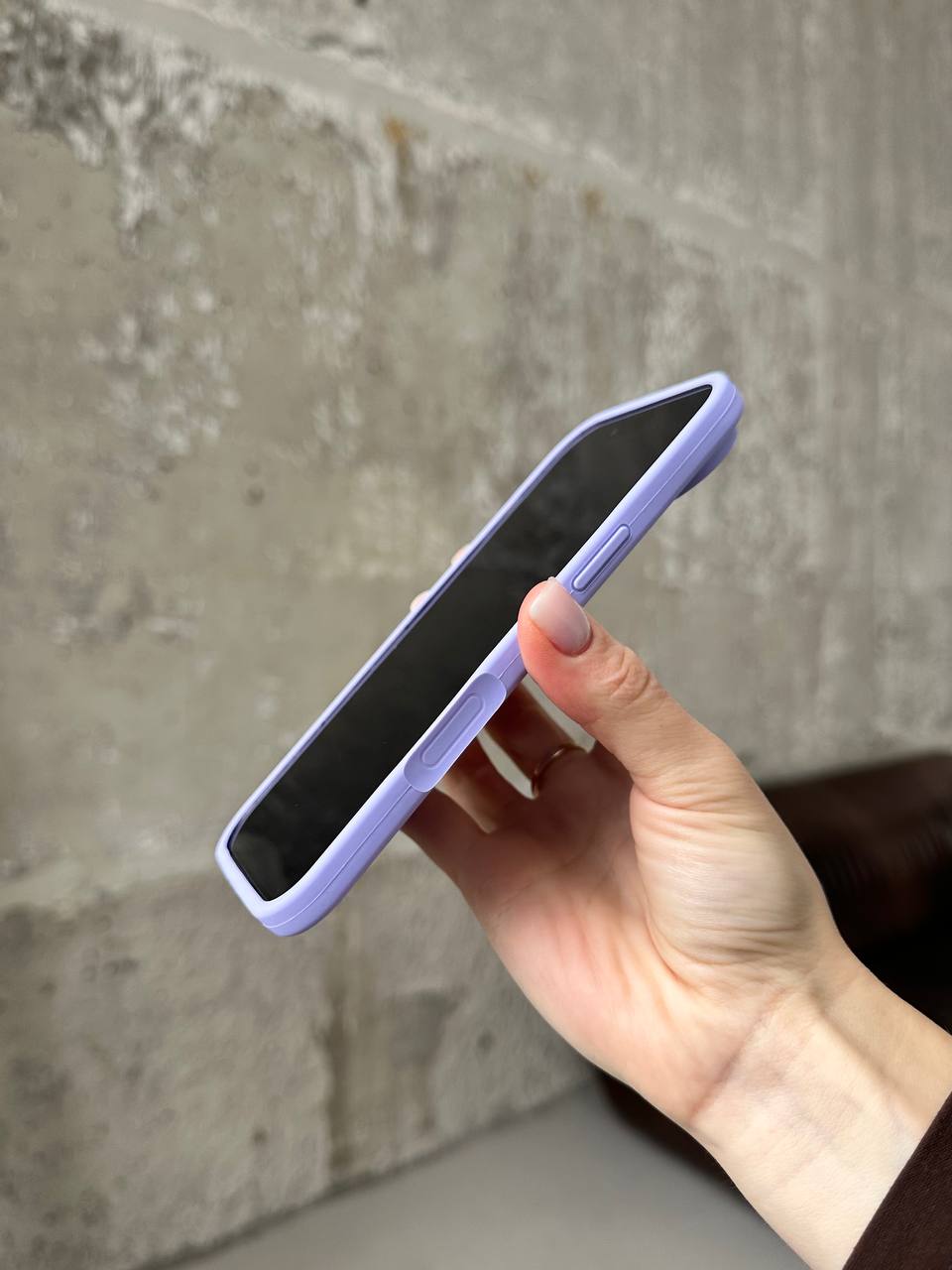 Чехол Silicone case с открытой камерой на iPhone 17 Air Elegant Purple (23)
