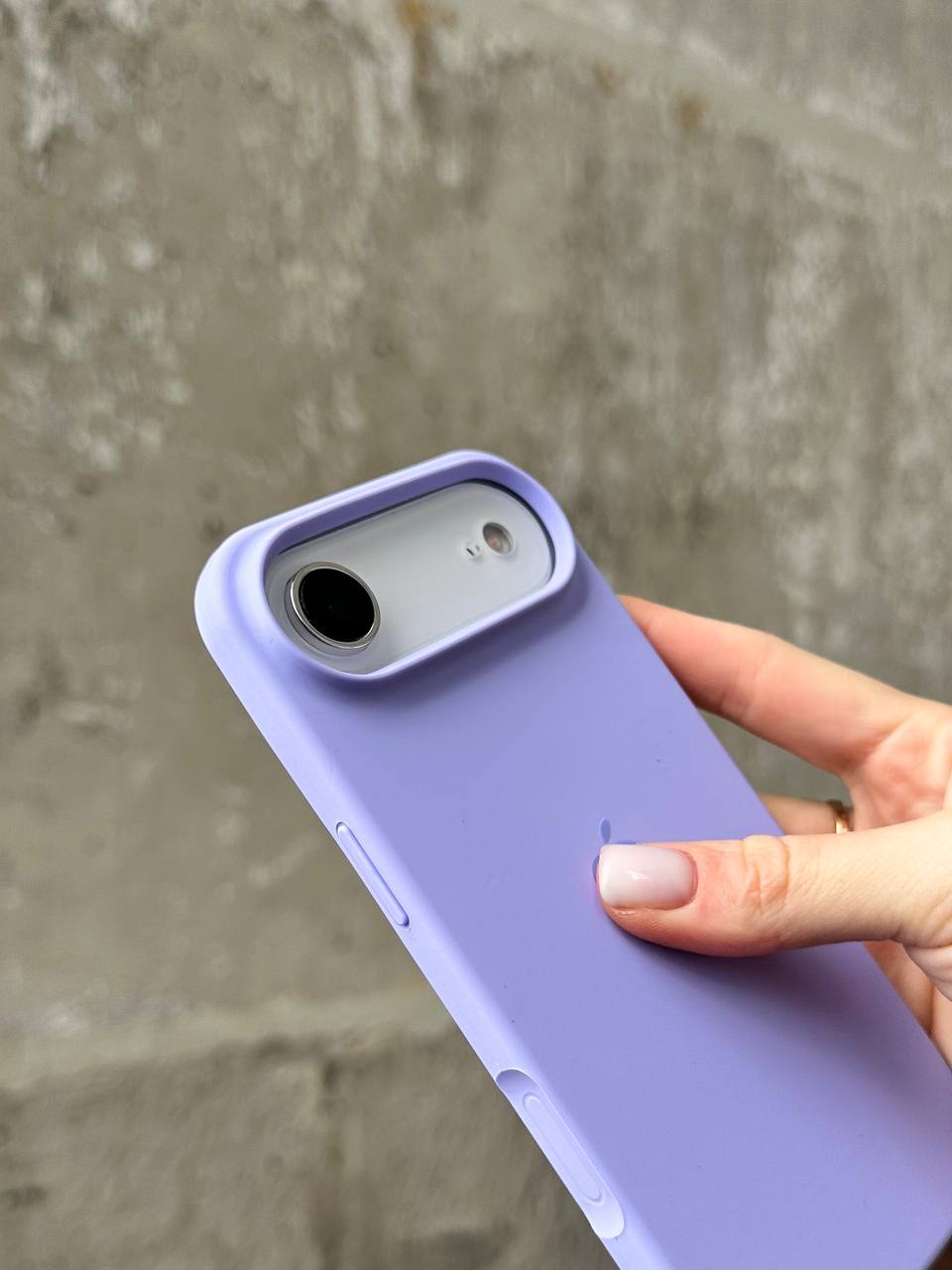 Чехол Silicone case с открытой камерой на iPhone 17 Air Elegant Purple (23)