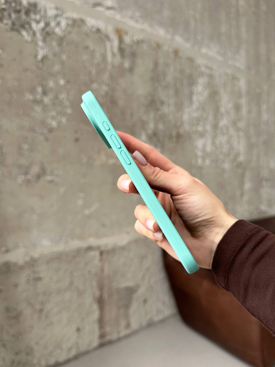 Чохол Silicone case з відкритою камерою на iPhone 17 Air Sea Blue (10)