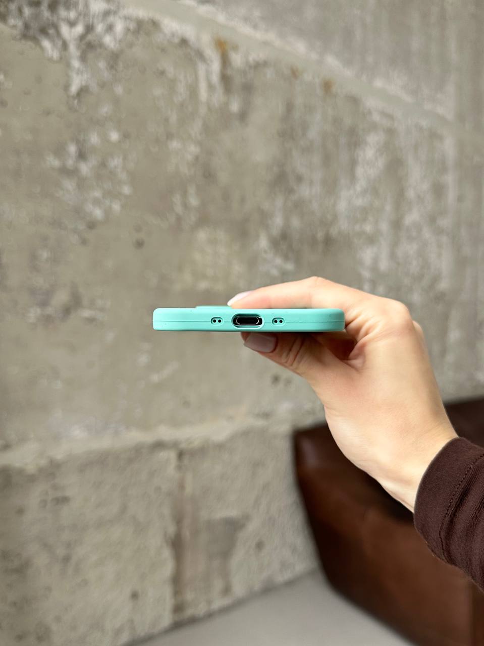 Чохол Silicone case з відкритою камерою на iPhone 17 Air Sea Blue (10)