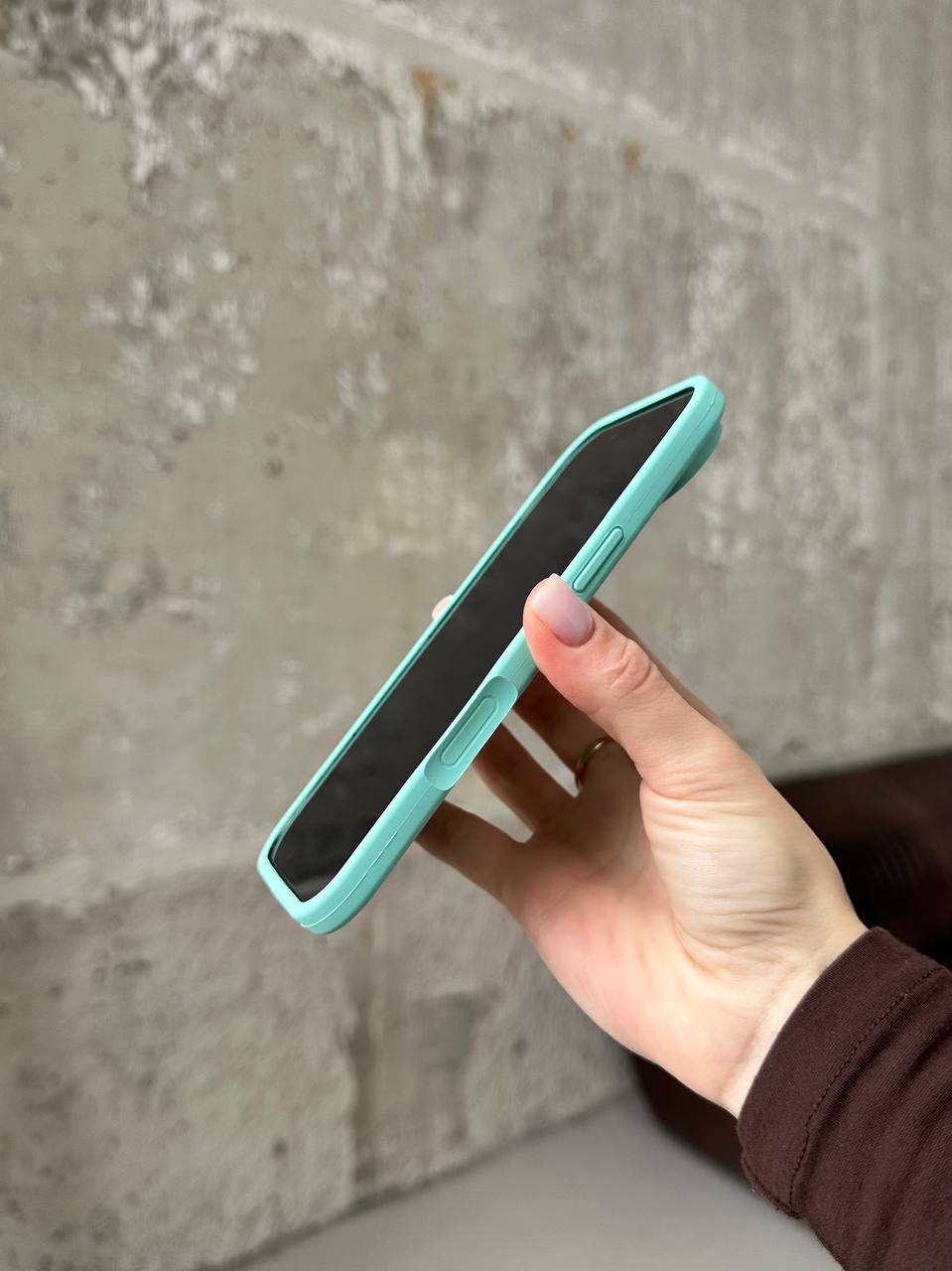 Чохол Silicone case з відкритою камерою на iPhone 17 Air Sea Blue (10)