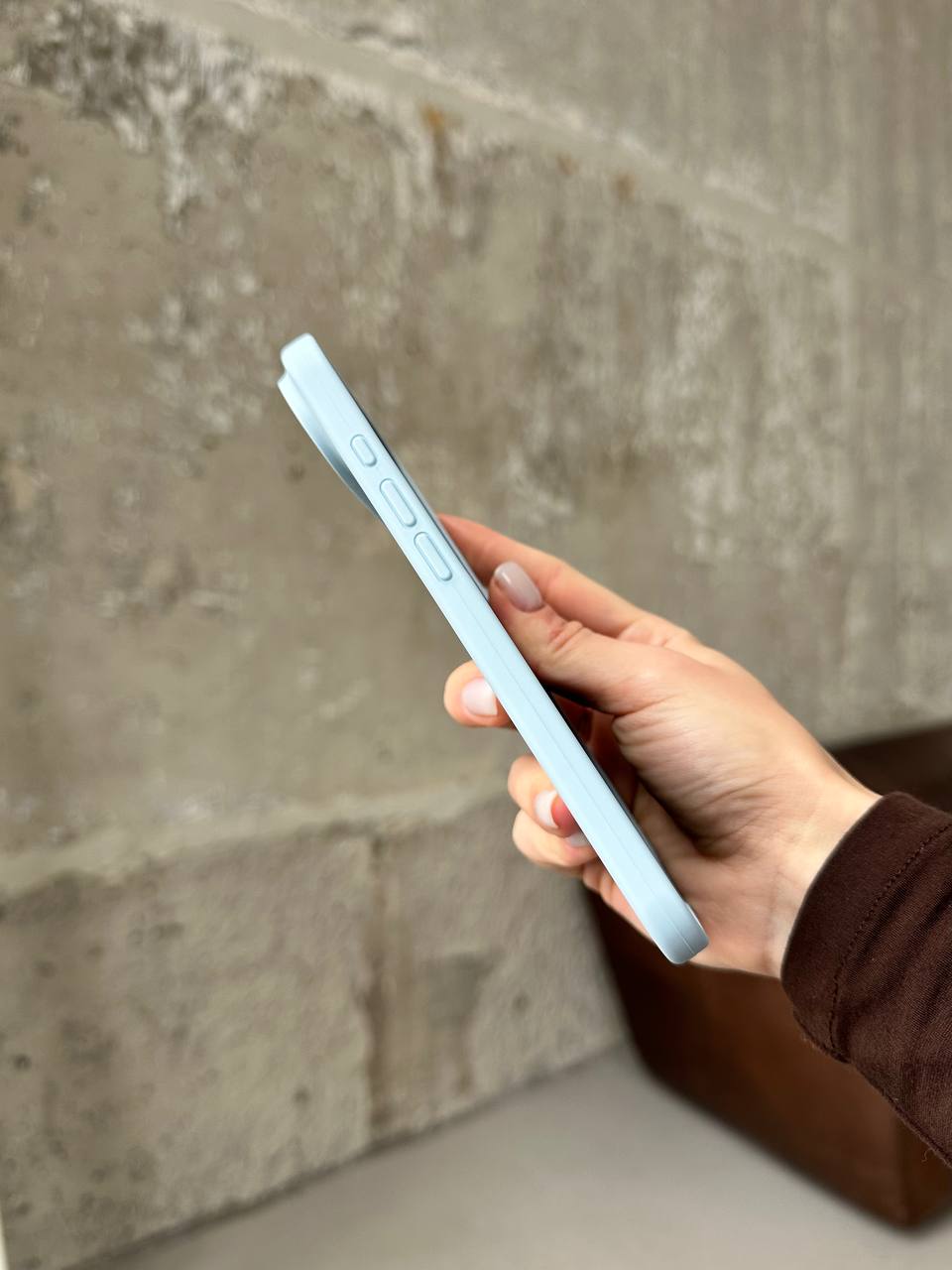 Чохол Silicone case з відкритою камерою на iPhone 17 Air Sky Blue (33)