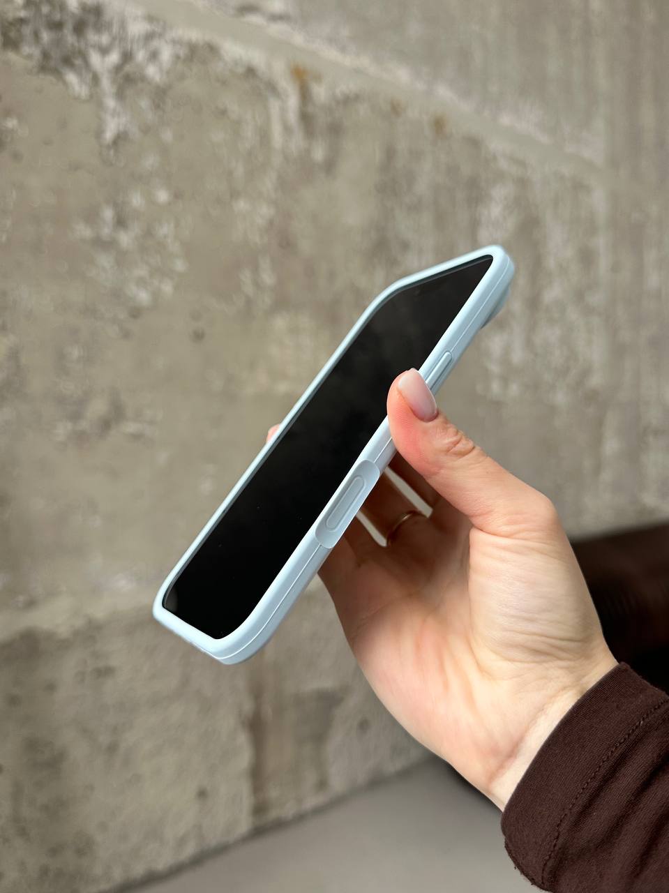 Чохол Silicone case з відкритою камерою на iPhone 17 Air Sky Blue (33)