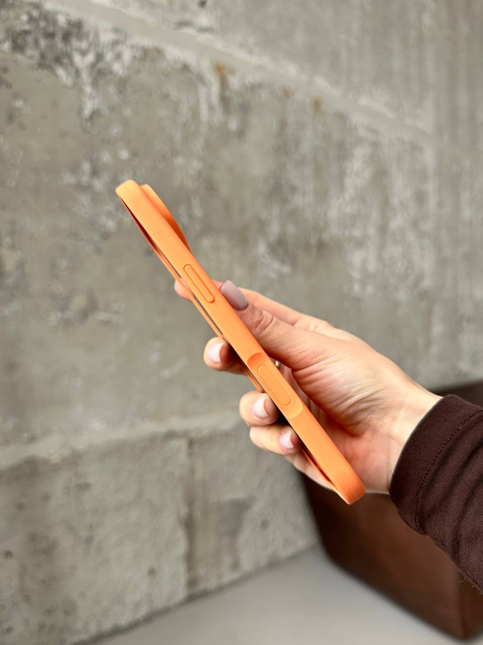 Чохол Silicone case з відкритою камерою на iPhone 17 Air Papaya (40)