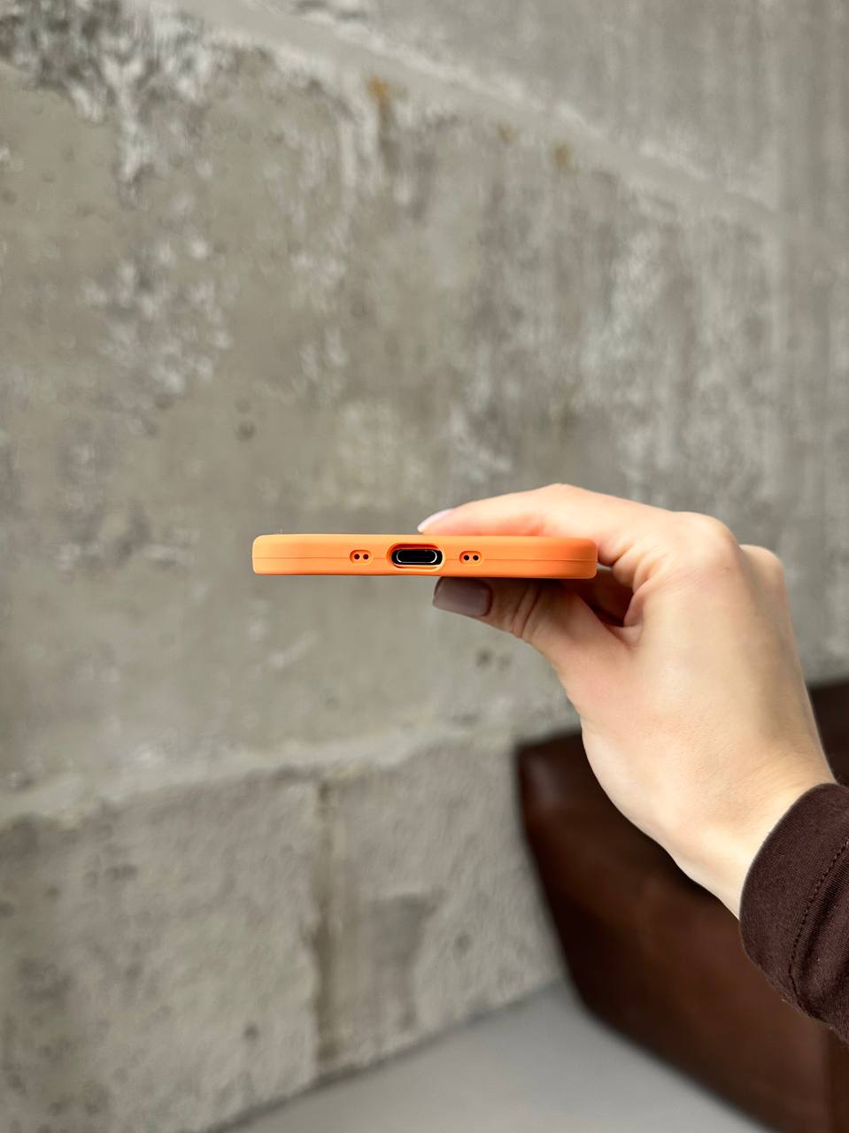 Чохол Silicone case з відкритою камерою на iPhone 17 Air Papaya (40)