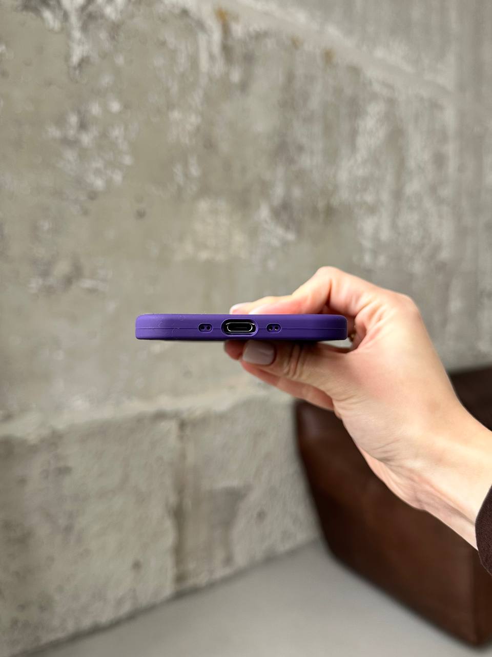 Чехол Silicone case с открытой камерой на iPhone 17 Air Amethyst (21)
