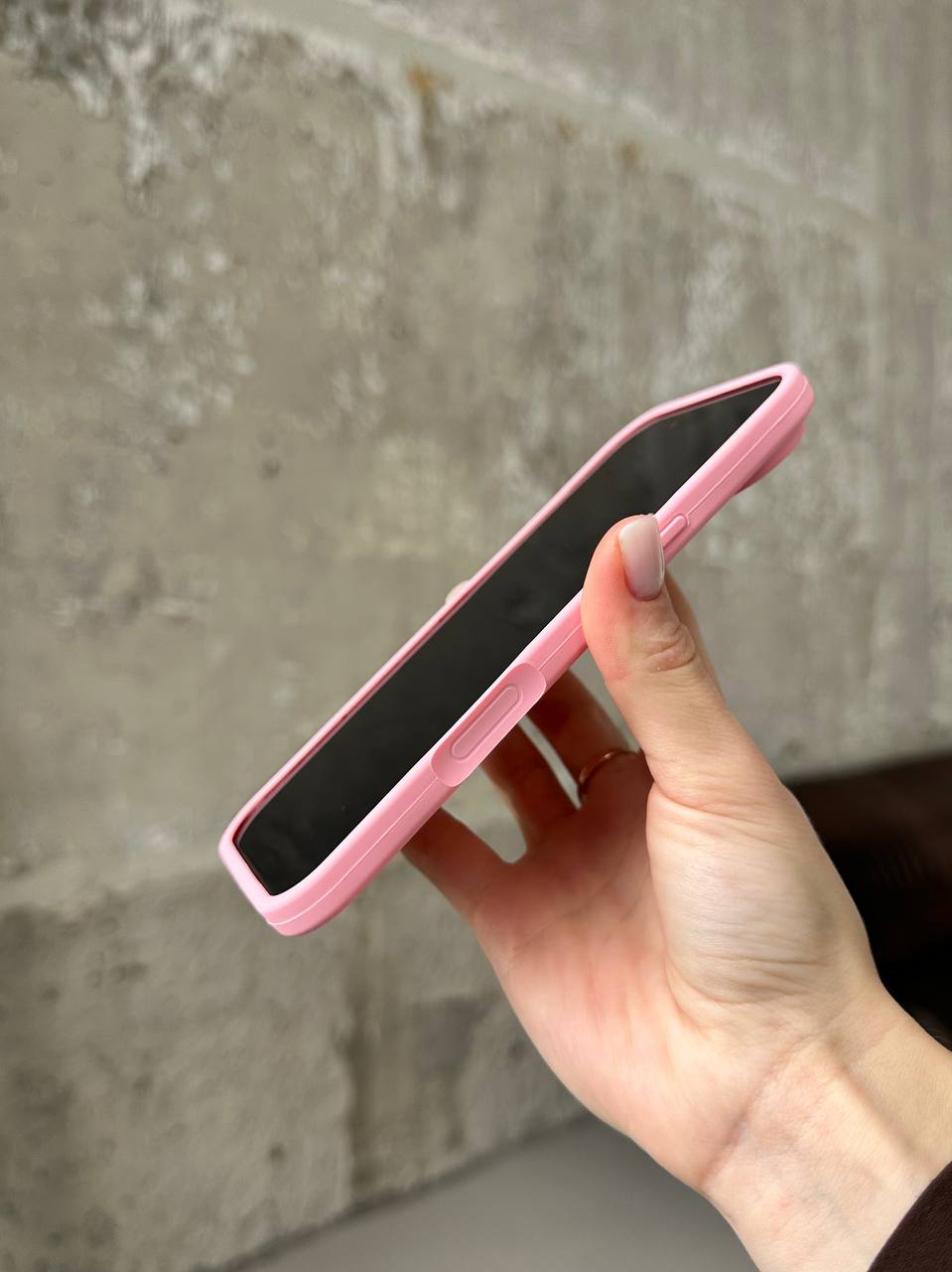 Чехол Silicone case с открытой камерой на iPhone 17 Air Baby Pink (06)