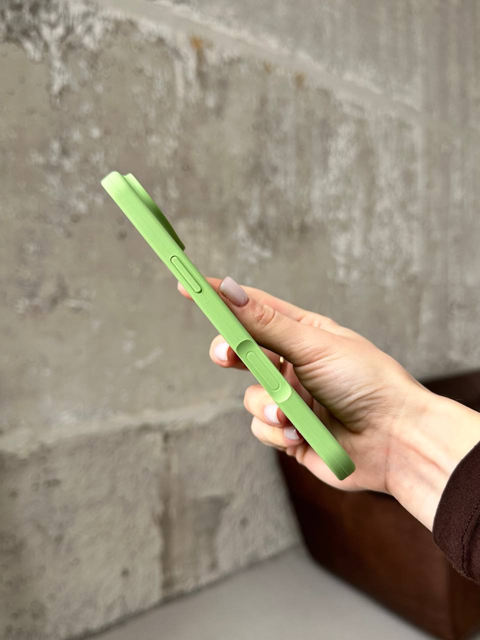 Чохол Silicone case з відкритою камерою на iPhone 17 Air Mint Gum (39)