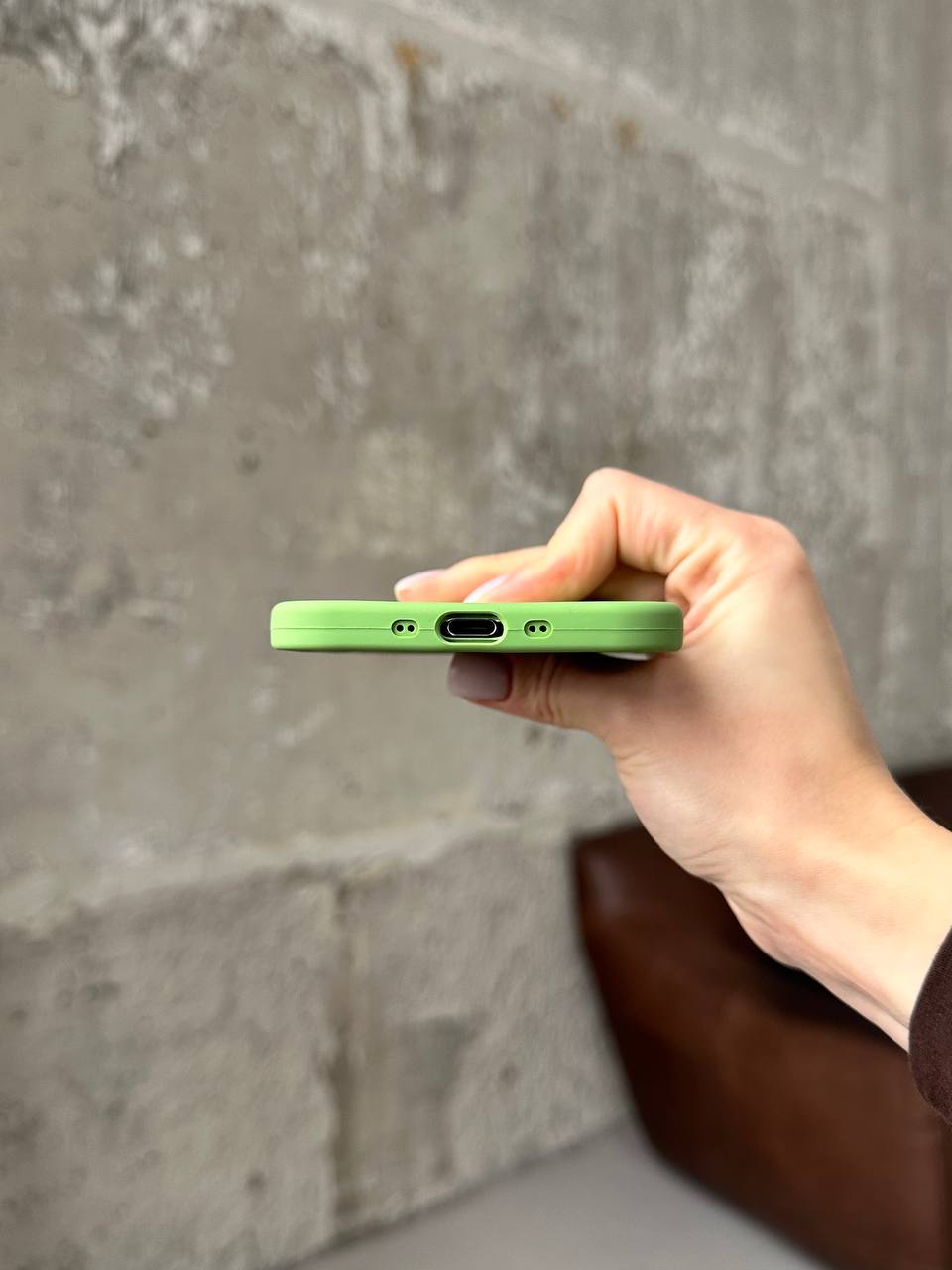 Чохол Silicone case з відкритою камерою на iPhone 17 Air Mint Gum (39)