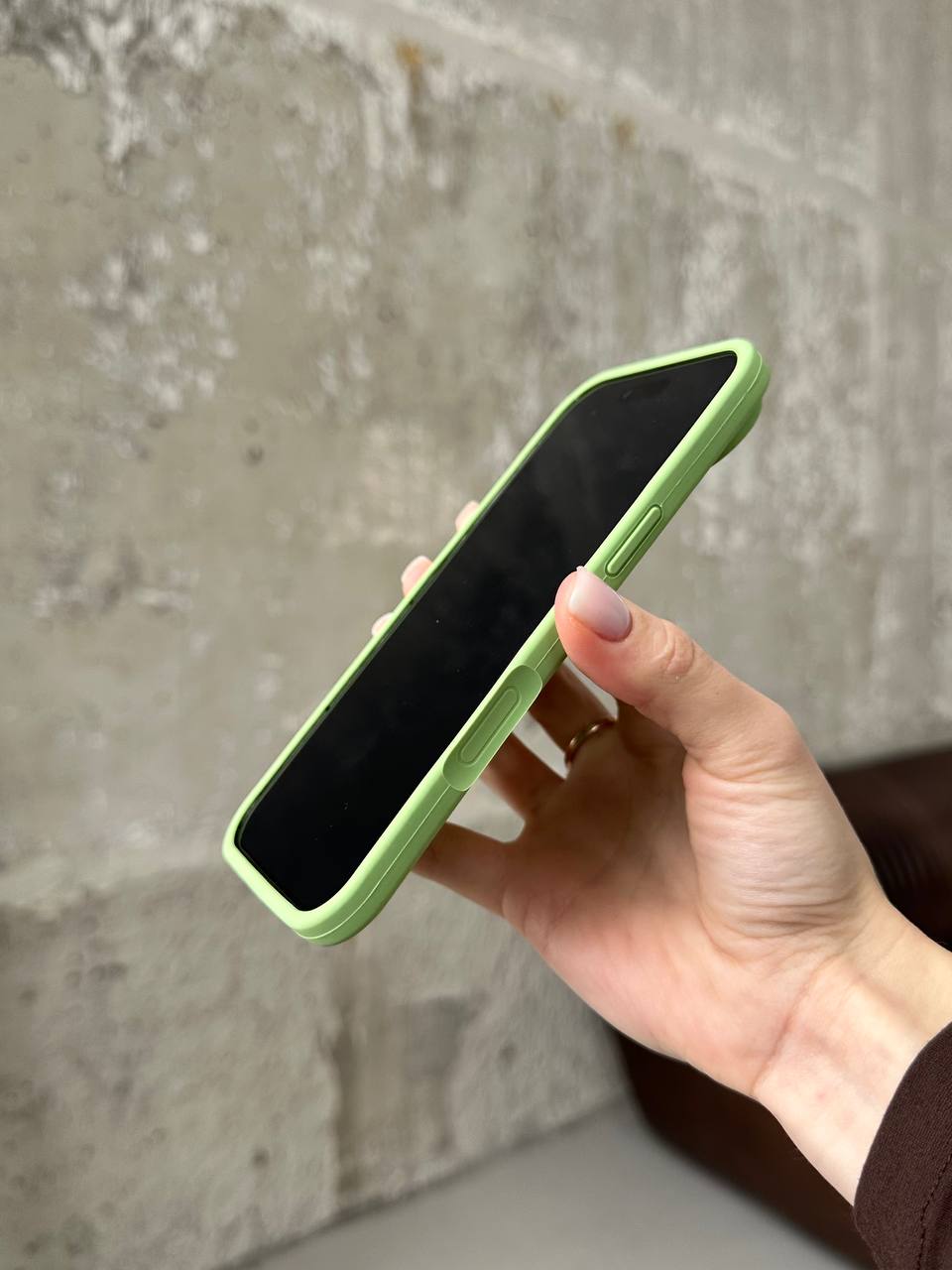 Чохол Silicone case з відкритою камерою на iPhone 17 Air Mint Gum (39)