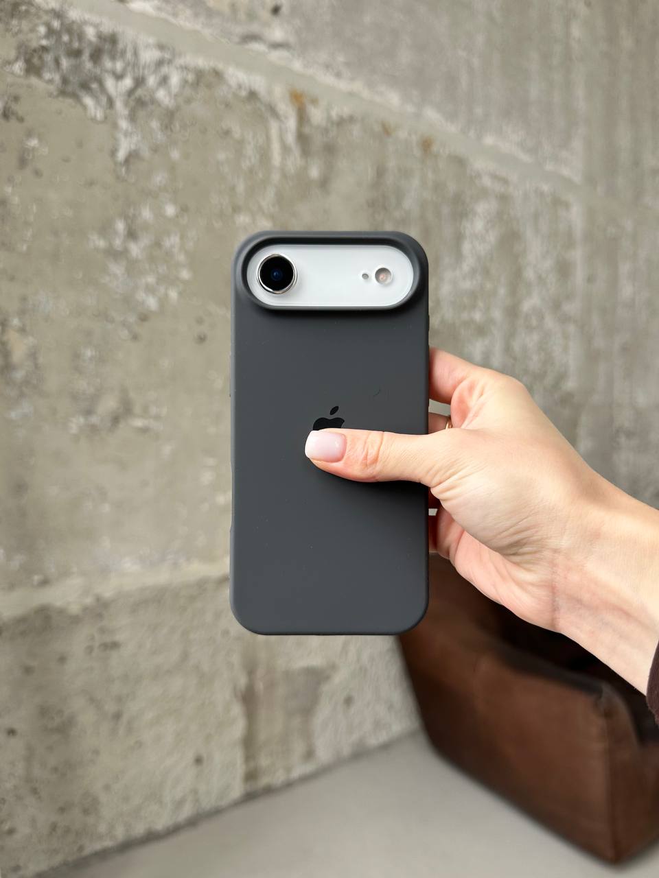 Чохол Silicone case з відкритою камерою на iPhone 17 Air Graphite (24)