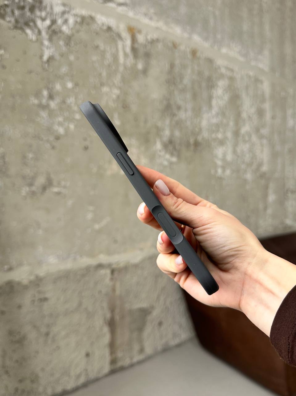 Чохол Silicone case з відкритою камерою на iPhone 17 Air Graphite (24)