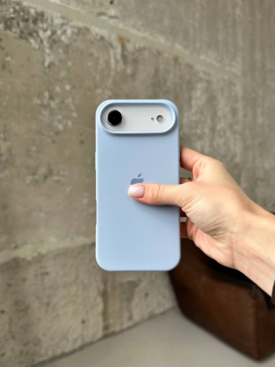 Чехол Silicone case с открытой камерой на iPhone 17 Air Lilac (05)