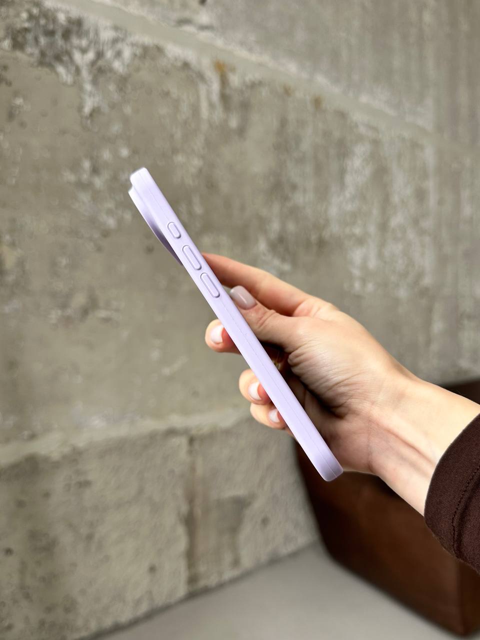 Чехол Silicone case с открытой камерой на iPhone 17 Air Lilac Purple (25)