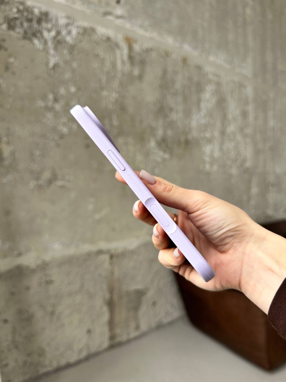 Чехол Silicone case с открытой камерой на iPhone 17 Air Lilac Purple (25)