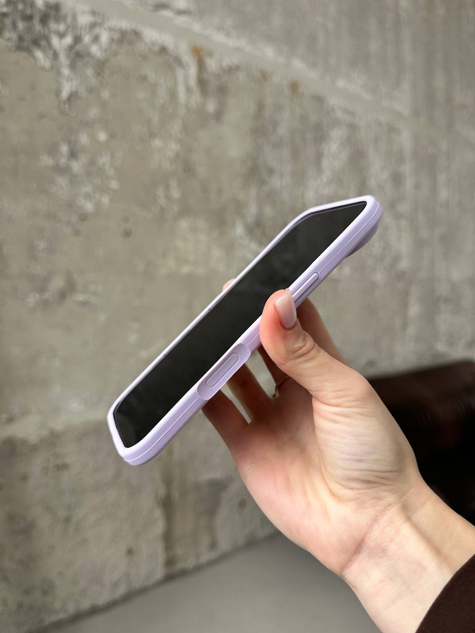 Чехол Silicone case с открытой камерой на iPhone 17 Air Lilac Purple (25)