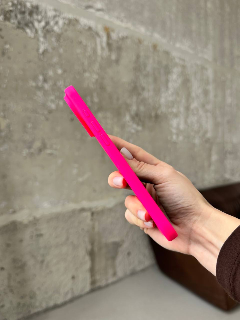 Чохол Silicone case з відкритою камерою на iPhone 17 Air Shiny Pink (35)