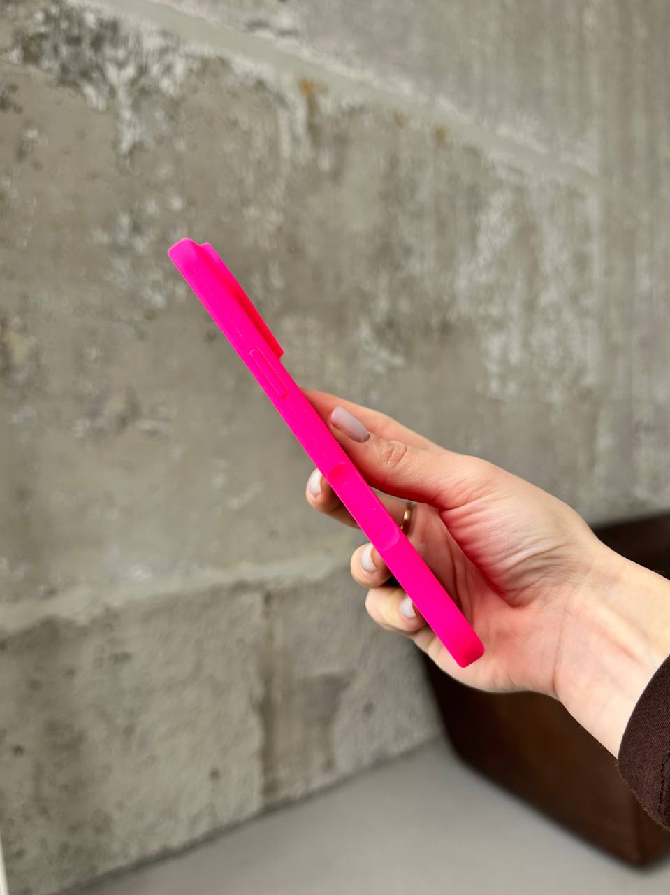 Чохол Silicone case з відкритою камерою на iPhone 17 Air Shiny Pink (35)