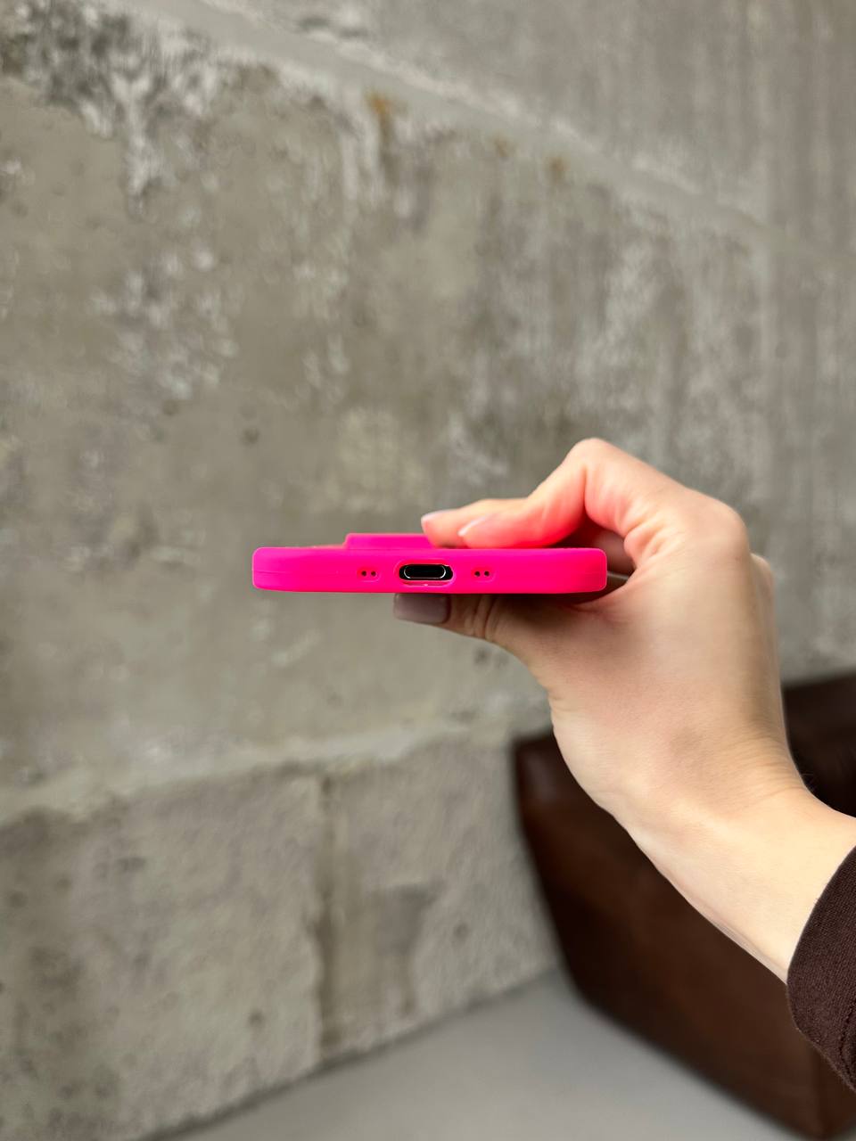 Чохол Silicone case з відкритою камерою на iPhone 17 Air Shiny Pink (35)