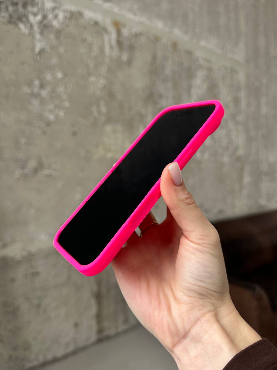 Чохол Silicone case з відкритою камерою на iPhone 17 Air Shiny Pink (35)