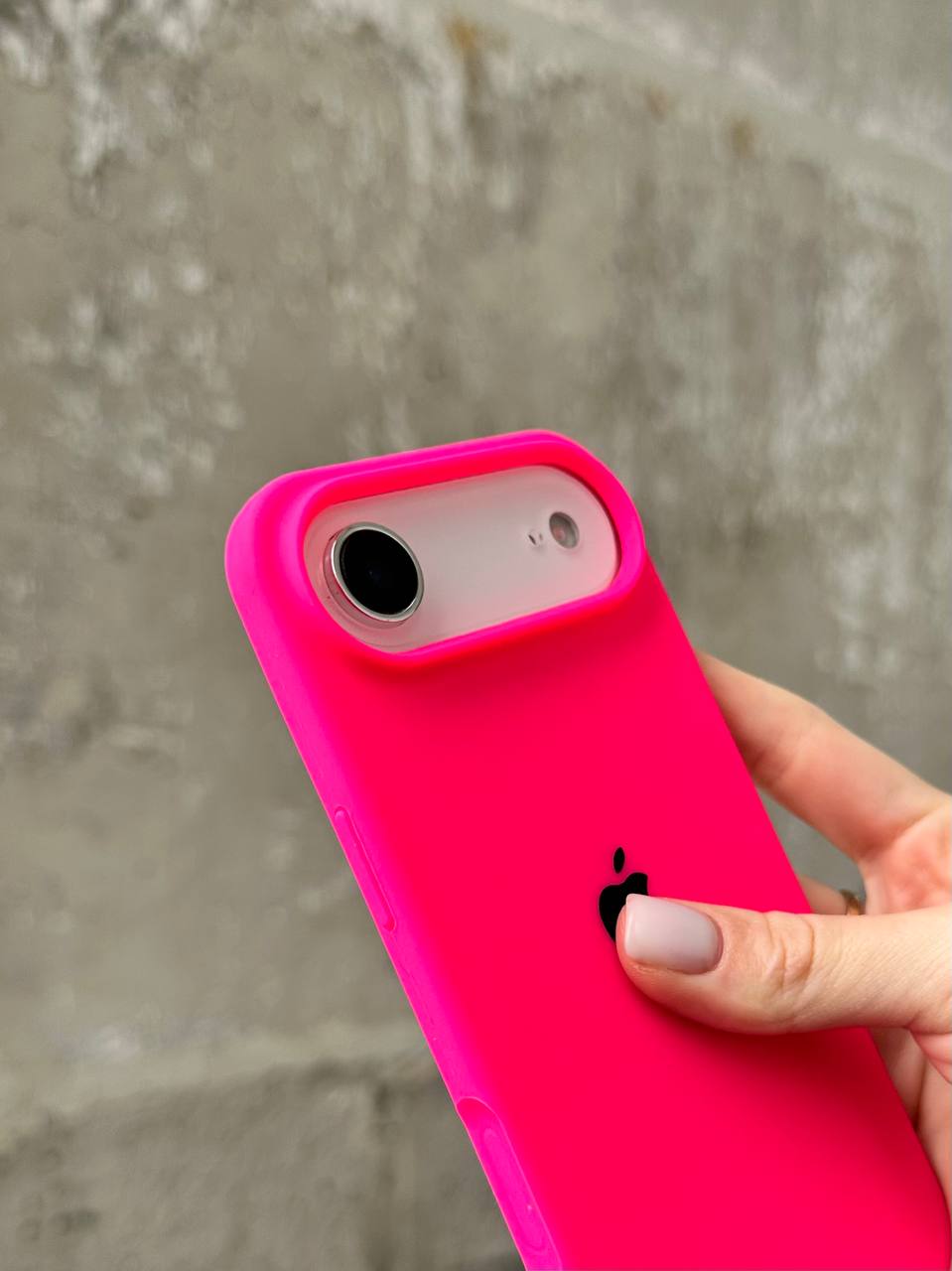 Чохол Silicone case з відкритою камерою на iPhone 17 Air Shiny Pink (35)