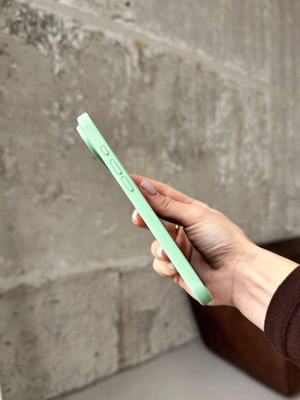 Чохол Silicone case з відкритою камерою на iPhone 17 Air Pistachio (42)