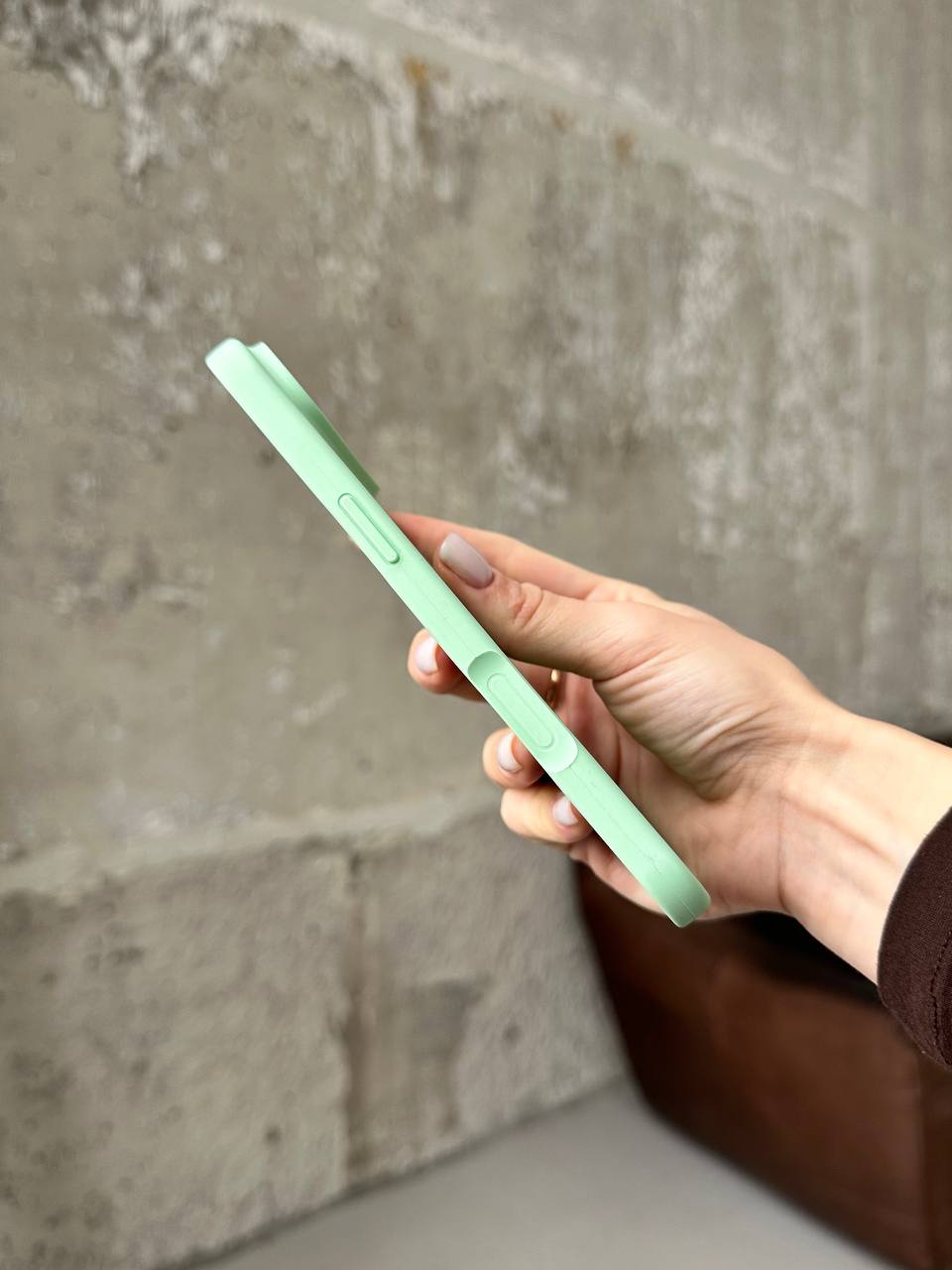 Чохол Silicone case з відкритою камерою на iPhone 17 Air Pistachio (42)