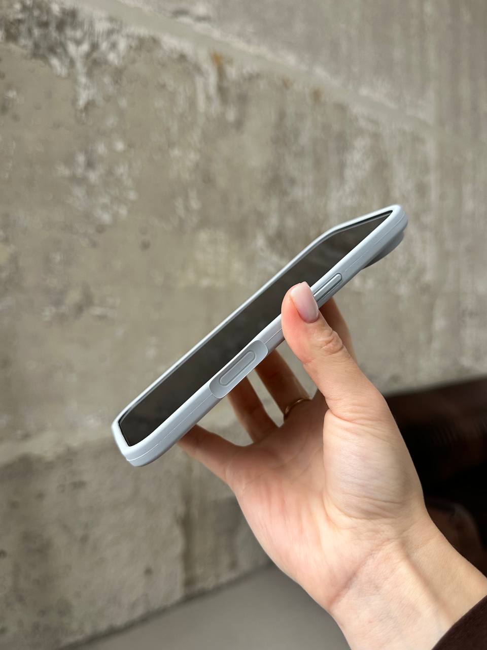 Чохол Silicone case з відкритою камерою на iPhone 17 Air Mist Blue (19)