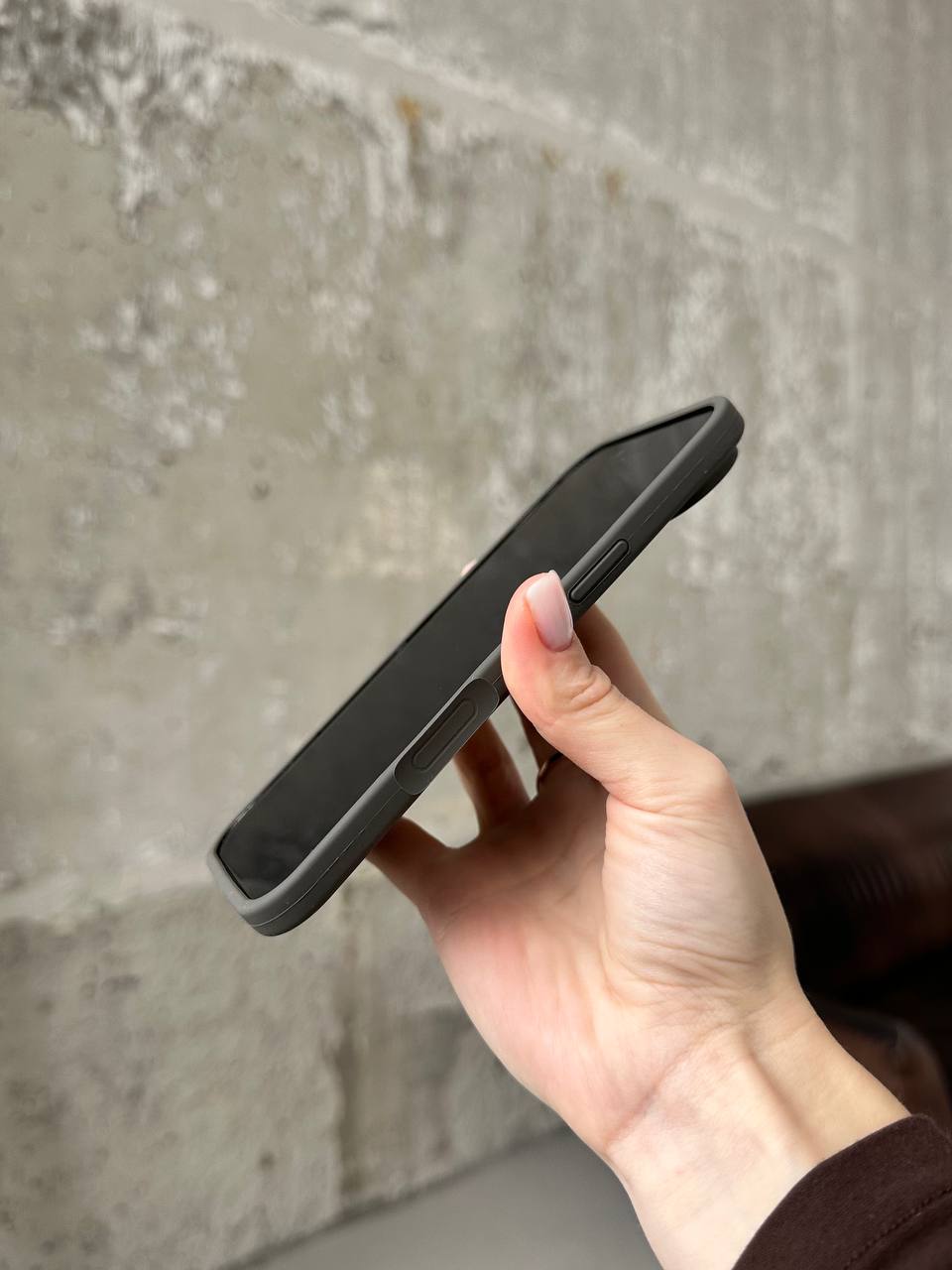 Чохол Silicone case з відкритою камерою на iPhone 17 Air Cocoa (22)